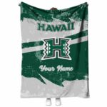 custom hawaii rainbow warriors grunge streaks green blanket best selling