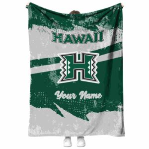 custom hawaii rainbow warriors grunge streaks green blanket best selling