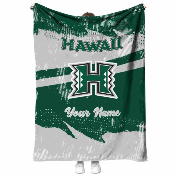 custom hawaii rainbow warriors grunge streaks green blanket best selling