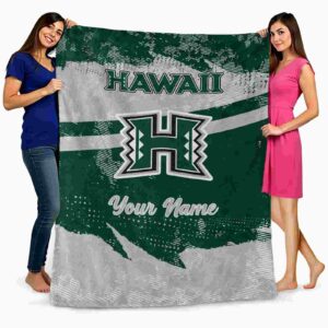custom hawaii rainbow warriors grunge streaks green blanket fashion forward