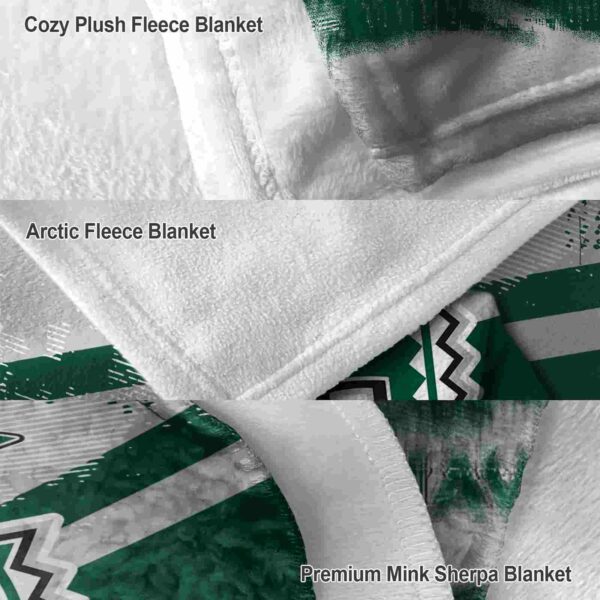 custom hawaii rainbow warriors grunge streaks green blanket premium grade