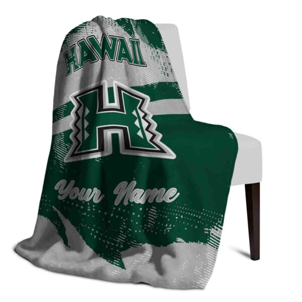 custom hawaii rainbow warriors grunge streaks green blanket top rated