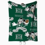 custom hawaii rainbow warriors mickey green blanket best selling