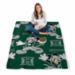 custom hawaii rainbow warriors mickey green blanket best selling