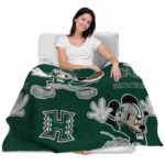 custom hawaii rainbow warriors mickey green blanket best selling