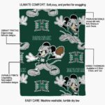 custom hawaii rainbow warriors mickey green blanket best selling