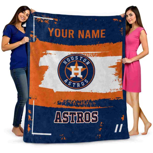 custom houston astros paint strokes blue white blanket fashion forward