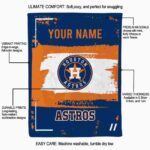 custom houston astros paint strokes blue white blanket new arrival