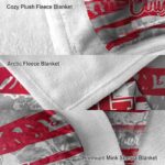 custom houston cougars floral stripes red white blanket best selling