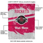 custom houston rockets grunge streaks red blanket new arrival
