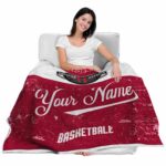custom houston rockets grunge texture red white blanket latest model