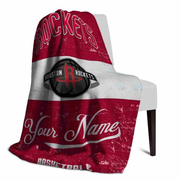 custom houston rockets grunge texture red white blanket top rated
