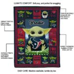 custom houston texans baby yoda blue blanket best selling