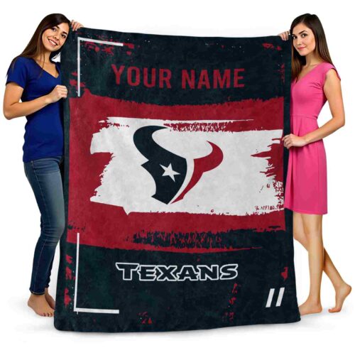 custom houston texans paint strokes blue white blanket fashion forward