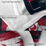 custom houston texans paint strokes blue white blanket premium grade