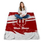 custom indiana hoosiers grunge streaks red blanket best selling