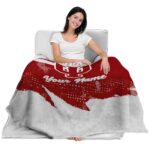 custom indiana hoosiers grunge streaks red blanket best selling