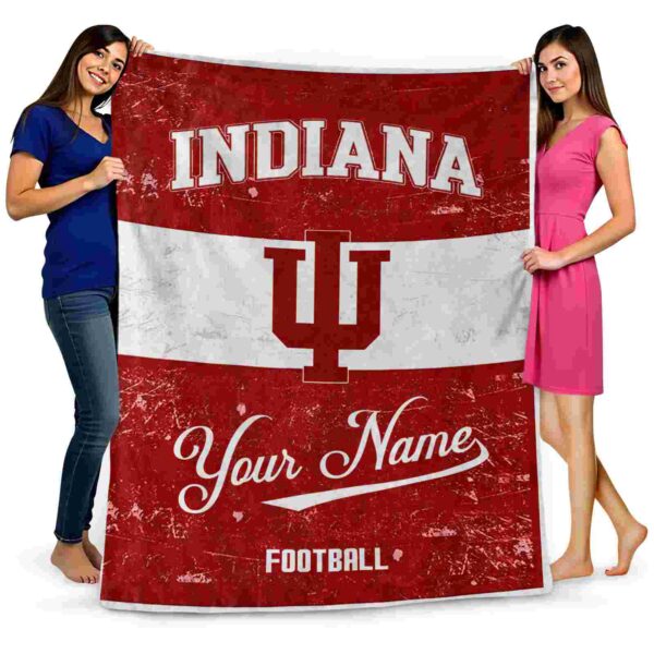 custom indiana hoosiers grunge texture red white blanket fashion forward