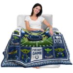 custom indianapolis colts baby yoda blue blanket latest model