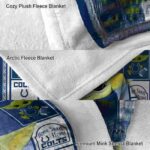 custom indianapolis colts baby yoda blue blanket premium grade
