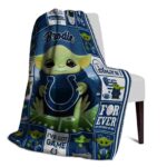 custom indianapolis colts baby yoda blue blanket top rated
