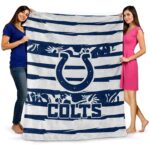 custom indianapolis colts floral stripes blue white blanket fashion forward