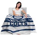 custom indianapolis colts floral stripes blue white blanket latest model