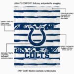 custom indianapolis colts floral stripes blue white blanket new arrival