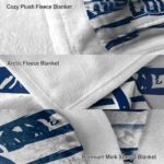 custom indianapolis colts floral stripes blue white blanket premium grade
