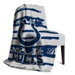 custom indianapolis colts floral stripes blue white blanket top rated