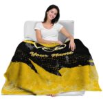 custom iowa hawkeyes grunge streaks black blanket best selling