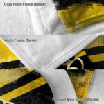 custom iowa hawkeyes grunge streaks black blanket best selling