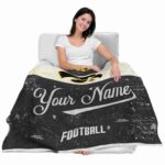 custom iowa hawkeyes grunge texture black white blanket latest model
