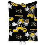 custom iowa hawkeyes mickey black blanket best selling