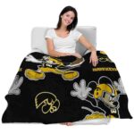 custom iowa hawkeyes mickey black blanket best selling