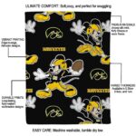 custom iowa hawkeyes mickey black blanket best selling