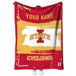 Custom Iowa State Cyclones Paint Strokes Red White Blanket 1 custom iowa state cyclones paint strokes red white blanket best selling