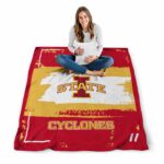 custom iowa state cyclones paint strokes red white blanket best selling