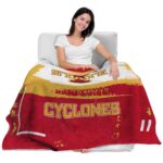 custom iowa state cyclones paint strokes red white blanket best selling