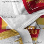 custom iowa state cyclones paint strokes red white blanket best selling