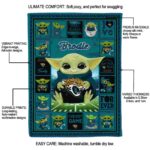custom jacksonville jaguars baby yoda teal blanket new arrival