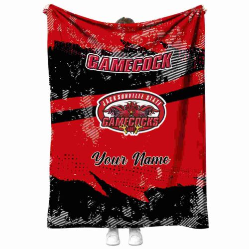 custom jacksonville state gamecocks grunge streaks red blanket best selling