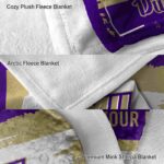 custom james madison dukes paint strokes purple white blanket best selling
