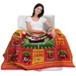 custom kansas city chiefs baby yoda red blanket latest model