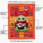 custom kansas city chiefs baby yoda red blanket new arrival
