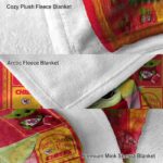 custom kansas city chiefs baby yoda red blanket premium grade