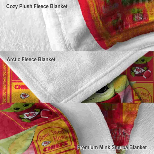custom kansas city chiefs baby yoda red blanket premium grade