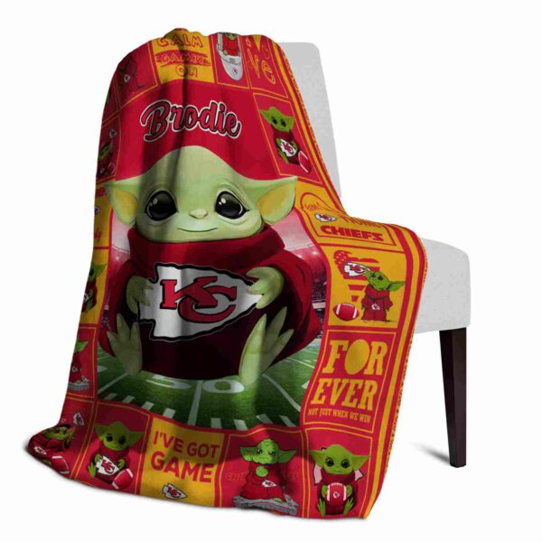 custom kansas city chiefs baby yoda red blanket top rated