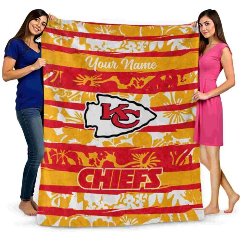 custom kansas city chiefs floral stripes red white blanket fashion forward