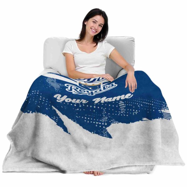 custom kansas city royals grunge streaks royal blue blanket latest model